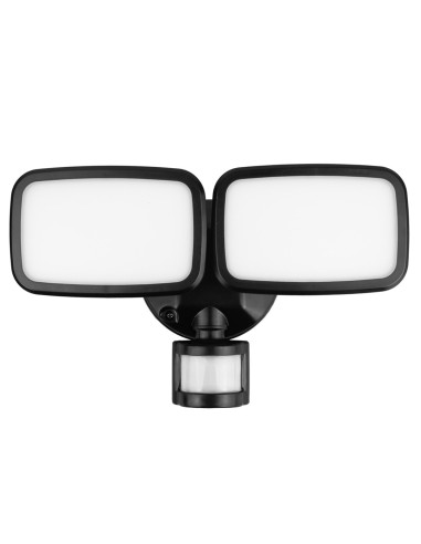 Maclean Ścienna Lampa Led, Z Czujnikiem Pir, 20W, 1500Lm, Ip65, Neutral White 4000K, Czarna Mce524 B