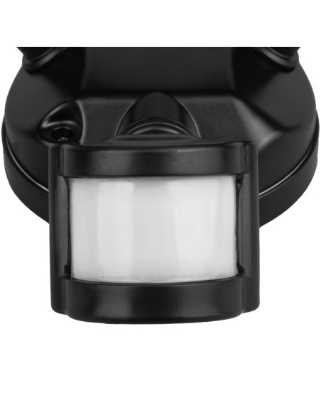 Maclean Ścienna Lampa Led, Z Czujnikiem Pir, 20W, 1500Lm, Ip65, Neutral White 4000K, Czarna Mce524 B