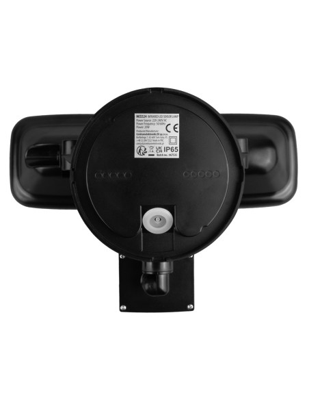 Maclean Ścienna Lampa Led, Z Czujnikiem Pir, 20W, 1500Lm, Ip65, Neutral White 4000K, Czarna Mce524 B