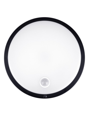 Maclean Lampa Led Z Czujnikiem Ruchu, Czujnik Pir, Kolor Czarny, 10W, Ip65, 1000Lm, Barwa Neutralna Mce525 B