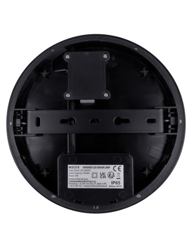 Maclean Lampa Led Z Czujnikiem Ruchu, Czujnik Pir, Kolor Czarny, 10W, Ip65, 1000Lm, Barwa Neutralna Mce525 B