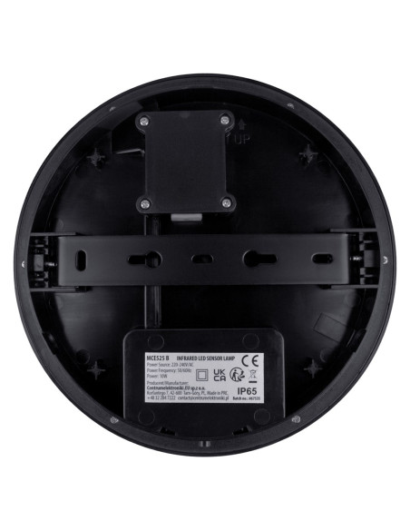 Maclean Lampa Led Z Czujnikiem Ruchu, Czujnik Pir, Kolor Czarny, 10W, Ip65, 1000Lm, Barwa Neutralna Mce525 B