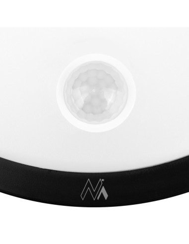 Maclean Lampa Led Z Czujnikiem Ruchu, Czujnik Pir, Kolor Czarny, 10W, Ip65, 1000Lm, Barwa Neutralna Mce525 B