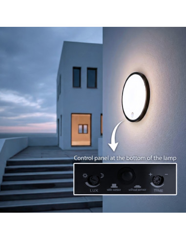 Maclean Lampa Led Z Czujnikiem Ruchu, Czujnik Pir, Kolor Czarny, 10W, Ip65, 1000Lm, Barwa Neutralna Mce525 B