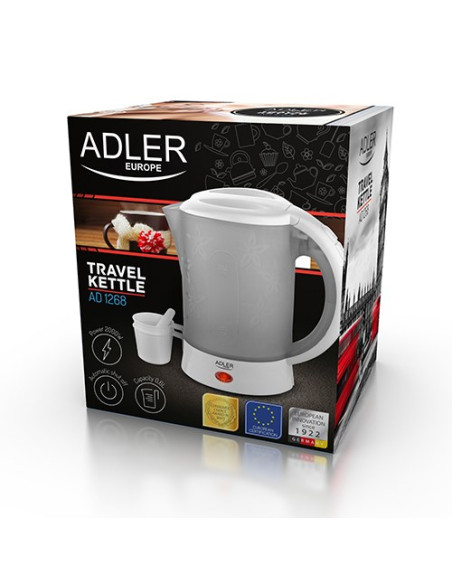 Czajnik Elektryczny Adler Ad 1268 (600W 0.6L  Kolor Biały)