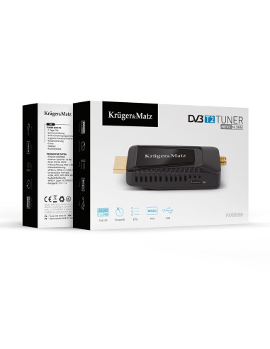 Kruger & Matz Dekoder Dvb-T2H.265 Hevc Mini Km9998