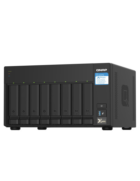 Qnap Ts-832Px-4G, Tower, 8 X 2.5"/3.5" Sata, Annapurna Labs Alpine Al324 1.7Gh, 4Gb Ddr4 Sodimm (Max. 16Gb), 2 X 10Gbe Sfp+, 2 X
