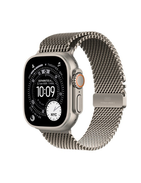 Zegarek Apple Watch Ultra 3 (2025) 5G 49Mm Koperta Z Naturalnego Tytanu Z Naturalną Tytanową Pętlą Milanese S - Naturalna