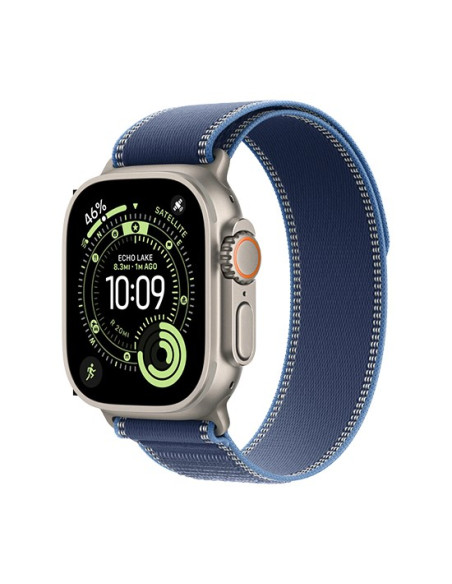 Zegarek Apple Watch Ultra 3 (2025) 5G 49Mm Koperta Z Naturalnego Tytanu Z Pętelką Na Szlak M/L - Niebieska/Jasnoniebieska
