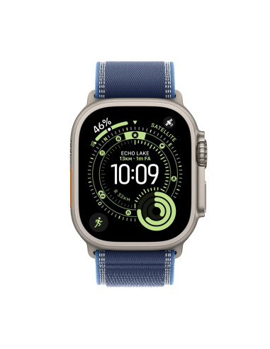 Zegarek Apple Watch Ultra 3 (2025) 5G 49Mm Koperta Z Naturalnego Tytanu Z Pętelką Na Szlak M/L - Niebieska/Jasnoniebieska