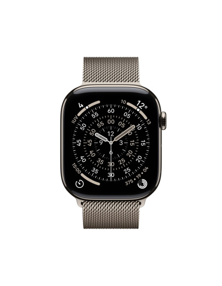 Apple Watch Series 11 Cellular 46 Mm Koperta Z Naturalnego Tytanu Z Paskiem Z Naturalnej Siateczki - M/L