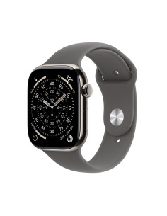 Apple Watch Series 11 Cellular 46 Mm Koperta Z Naturalnego Tytanu Z Paskiem Sportowym W Kolorze Kamiennej Szarości - M/L