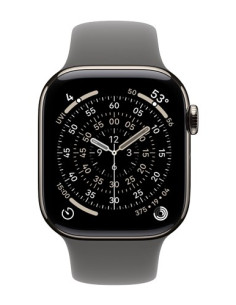Apple Watch Series 11 Cellular 46 Mm Koperta Z Naturalnego Tytanu Z Paskiem Sportowym W Kolorze Kamiennej Szarości - M/L 2