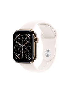 Apple Watch Series 11 Gps + Cellular 46 Mm, Złota Tytanowa Koperta Z Paskiem Sportowym W Kolorze Jasnego Rumieńca - M/L (Mfd64Zr