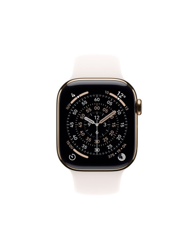 Apple Watch Series 11 Gps + Cellular 46 Mm, Złota Tytanowa Koperta Z Paskiem Sportowym W Kolorze Jasnego Rumieńca - M/L (Mfd64Zr