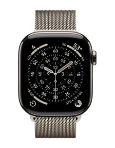 Apple Watch Series 11 (2025) Cell 42Mm Tytanowa Naturalna Koperta Z Paskiem Milanese Natural 2