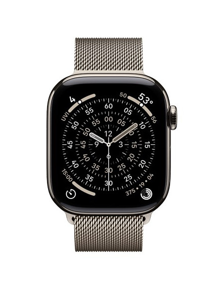 Apple Watch Series 11 (2025) Cell 42Mm Tytanowa Naturalna Koperta Z Paskiem Milanese Natural