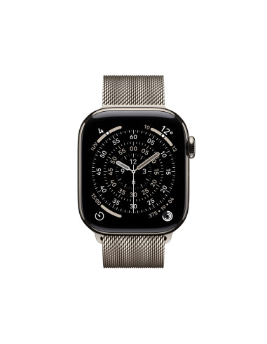 Apple Watch Series 11 (2025) Cell 42Mm Tytanowa Naturalna Koperta Z Paskiem Milanese Natural
