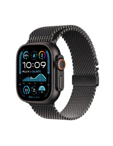 Apple Watch Ultra 2 Gps + Cellular 49Mm Tytanowa Koperta Z Czarnym Tytanowym Paskiem Milanese - M