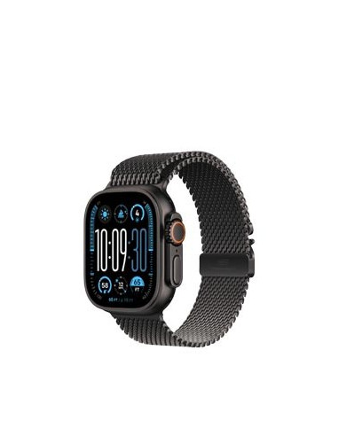 Apple Watch Ultra 2 Gps + Cellular 49Mm Tytanowa Koperta Z Czarnym Tytanowym Paskiem Milanese - M