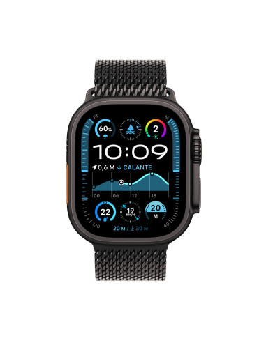 Apple Watch Ultra 2 Gps + Cellular 49Mm Tytanowa Koperta Z Czarnym Tytanowym Paskiem Milanese - M