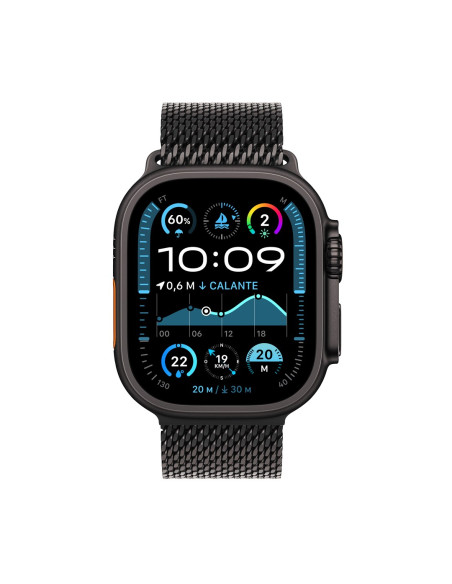Apple Watch Ultra 2 Gps + Cellular 49Mm Tytanowa Koperta Z Czarnym Tytanowym Paskiem Milanese - M