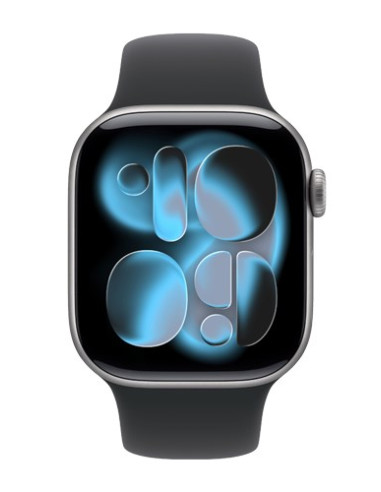 Apple Watch Series 11 Gps + Cellular 42Mm Aluminiowa Koperta W Kolorze Gwiezdnej Szarości Z Czarnym Paskiem Sportowym - S/M (Mf8