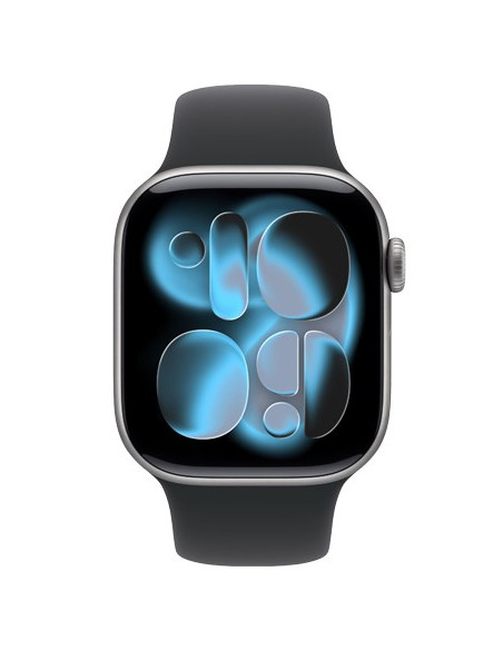 Apple Watch Series 11 Gps + Cellular 42Mm Aluminiowa Koperta W Kolorze Gwiezdnej Szarości Z Czarnym Paskiem Sportowym - S/M (Mf8