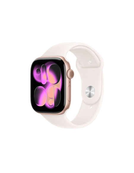 Zegarek Apple Watch Series 11 Gps 46Mm Aluminiowa Koperta W Kolorze Różowego Złota Z Paskiem Sportowym W Kolorze Jasnego Rumieńc