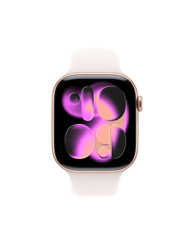 Zegarek Apple Watch Series 11 Gps 46Mm Aluminiowa Koperta W Kolorze Różowego Złota Z Paskiem Sportowym W Kolorze Jasnego Rumieńc