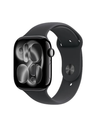 Zegarek Apple Watch Series 11 (2025) Gps 46Mm Jet Black Aluminiowa Koperta Ze Sportowym Paskiem M/L