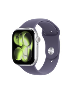 Zegarek Apple Watch Series 11 Gps 46Mm Srebrna Aluminiowa Koperta Z Fioletowym Paskiem Sportowym Fog - S/M