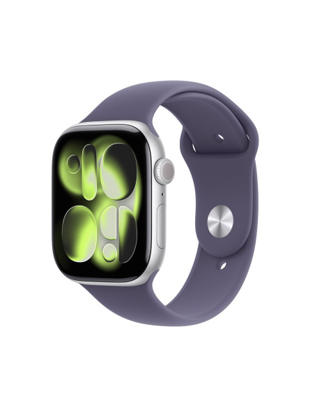 Zegarek Apple Watch Series 11 (2025) Gps 46Mm Srebrna Aluminiowa Koperta Ze Sportowym Paskiem M/L - Purple Fog