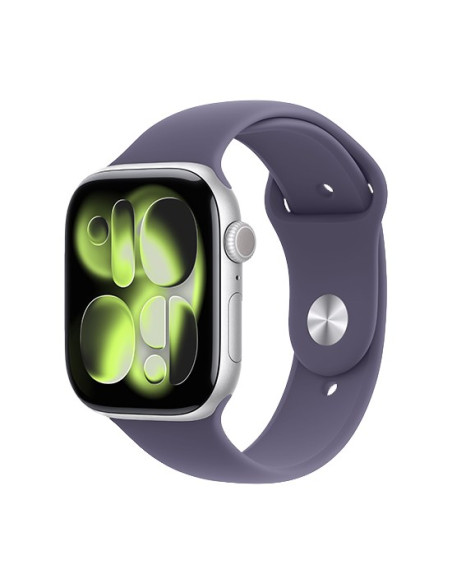Zegarek Apple Watch Series 11 (2025) Gps 46Mm Srebrna Aluminiowa Koperta Ze Sportowym Paskiem M/L - Purple Fog