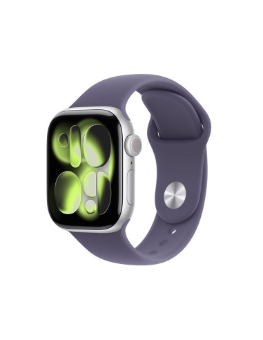Apple Watch Series 11 Gps 42Mm Srebrna Aluminiowa Koperta Z Fioletowym Paskiem Sportowym Fog - M/L