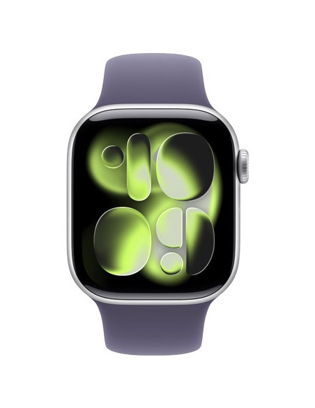 Apple Watch Series 11 Gps 42Mm Srebrna Aluminiowa Koperta Z Fioletowym Paskiem Sportowym Fog - M/L