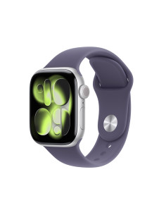 Apple Watch Series 11 42Mm Srebrna Koperta Z Paskiem Sportowym Mist Violet - S/M