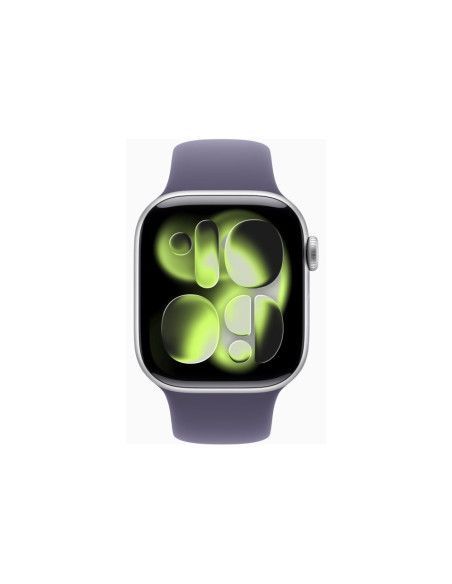 Apple Watch Series 11 42Mm Srebrna Koperta Z Paskiem Sportowym Mist Violet - S/M