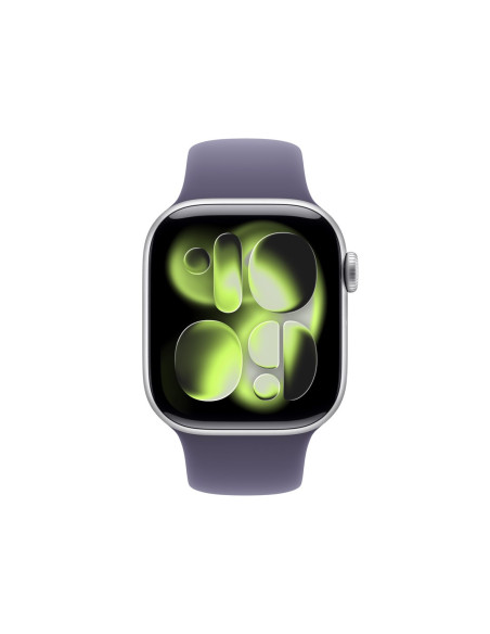 Apple Watch Series 11 42Mm Srebrna Koperta Z Paskiem Sportowym Mist Violet - S/M