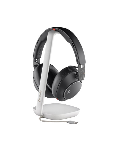 Poly Zestaw Słuchawkowy Voyager Surround 85 Uc Usb-C + Przejściówka Usb-C/A + Podstawka Ładująca