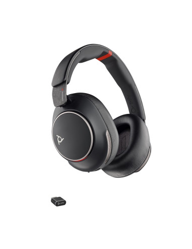 Poly Zestaw Słuchawkowy Voyager Surround 85 Uc Usb-C + Przejściówka Usb-C/A + Podstawka Ładująca