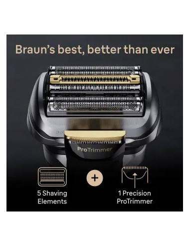Braun Series 9 Pro+ 9565Cc Wet & Dry Golarka Foliowa Przycinarka Metaliczny
