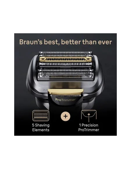 Braun Series 9 Pro+ 9565Cc Wet & Dry Golarka Foliowa Przycinarka Metaliczny