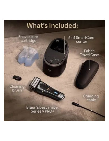 Braun Series 9 Pro+ 9565Cc Wet & Dry Golarka Foliowa Przycinarka Metaliczny