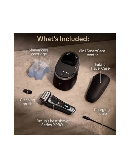 Braun Series 9 Pro+ 9565Cc Wet & Dry Golarka Foliowa Przycinarka Metaliczny