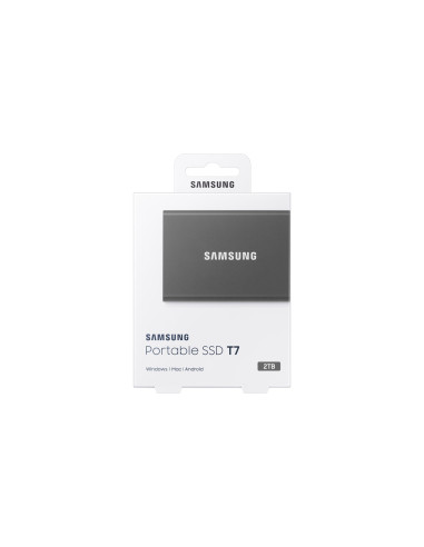 Samsung Portable Ssd T7 2 Tb Usb Type-C 3.2 Gen 2 (3.1 Gen 2) Szary