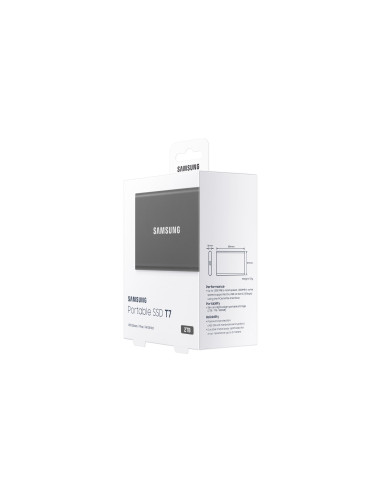 Samsung Portable Ssd T7 2 Tb Usb Type-C 3.2 Gen 2 (3.1 Gen 2) Szary