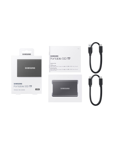 Samsung Portable Ssd T7 2 Tb Usb Type-C 3.2 Gen 2 (3.1 Gen 2) Szary