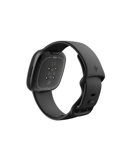 Smart Watch Fitbit Versa 4, Graphite Body With Black Silicone Strap