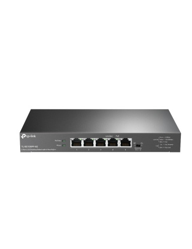 Tp-Link Tl-Sg105Pp-M2 Łącza Sieciowe Nie Zarządzany Gigabit Ethernet (10/100/1000) Obsługa Poe Czarny